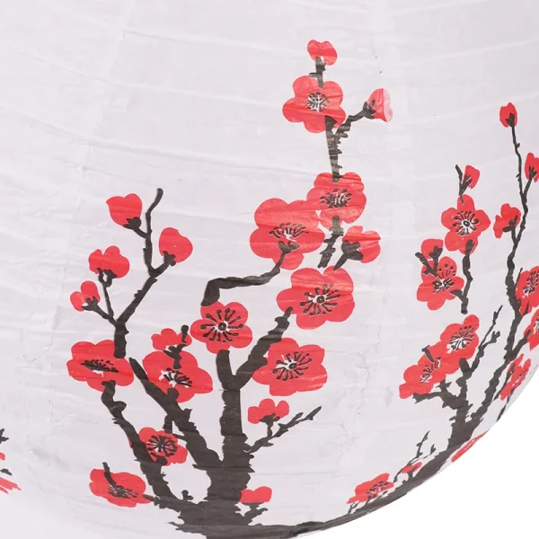 30cm Plum Blossom Round Paper Lantern Lamp Shade Chinese Oriental Style Light Cherry Super Store