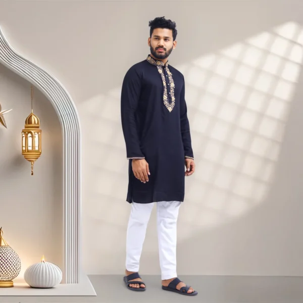 Trendy & Fashionable Men’s Embroidered Panjabi 2025